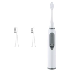 Sonic Electric Toothbrush - Soft Bristles, IPX6 Waterproof, Non - Rechargeable (Grey)