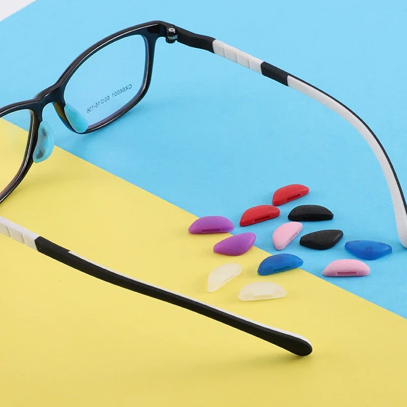 10 Pairs Half-moon Shape Silicone Glasses Eyeglasses Nose Pads Optical Frame Repair Accessory Part Insert Glasses Nose Pads glasses nose pads