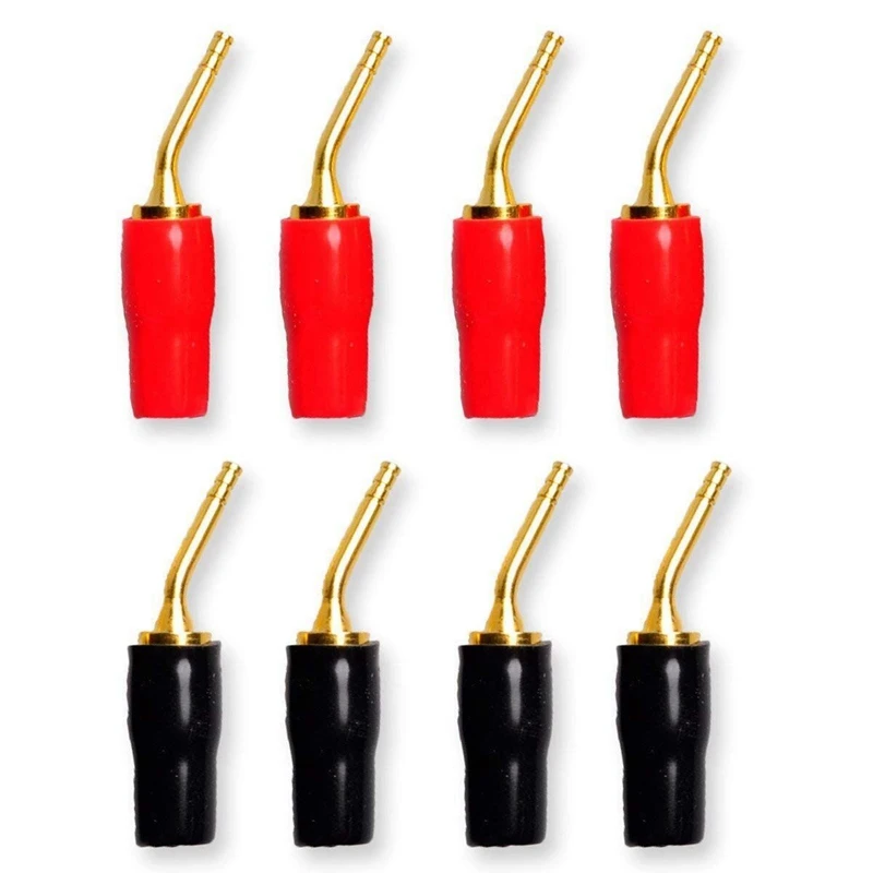 20-Pair 2Mm Banana Plug Pin Screw Type, Audio Speaker Cable Connector Copper Gold Plated