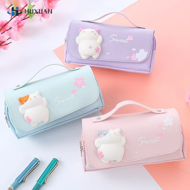 Pusheen Cat Child Cartoon Pencil Cases Girls Cute Pen Bag Boy New Anime  Stationery Box Kids School Study Supplies Christmas Gift - AliExpress