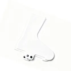 Waterproof Windproof Thermal Cycling Shoe Covers - Easy Clean Silicone Overshoes - M (White)