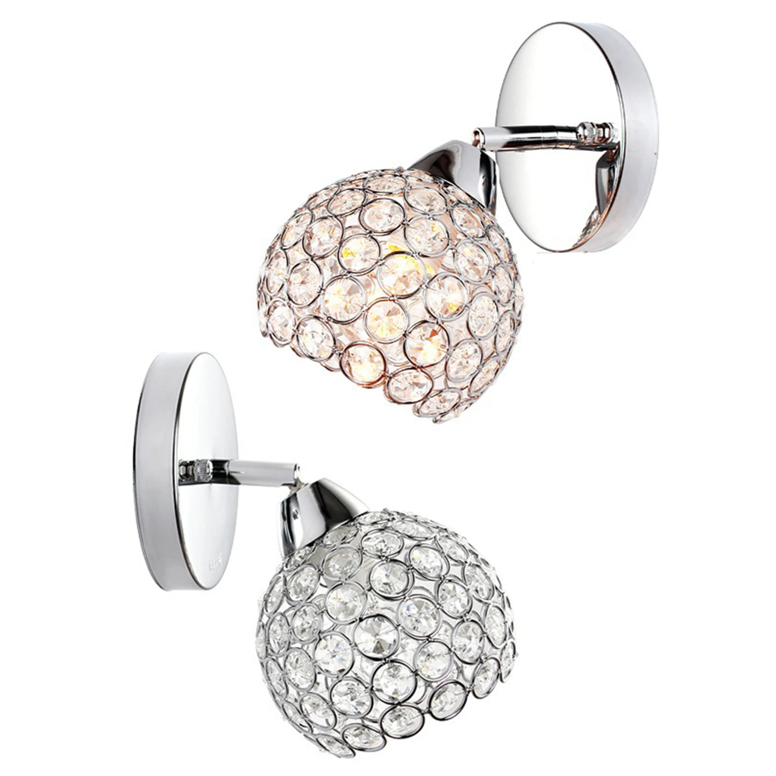Crystal Wall Sconces Modern Wall Lamp G9 LED Round Bedroom Bedside Lights Dining Room Hallway Light Fixture