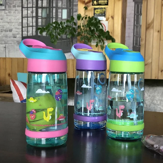 400ml Cute Water Straw Cup Sippy Kids Cartoon BPA Free Leakproof Water  Bottles Bear Outdoor Portable Drink Bottle Children's Cup - AliExpress