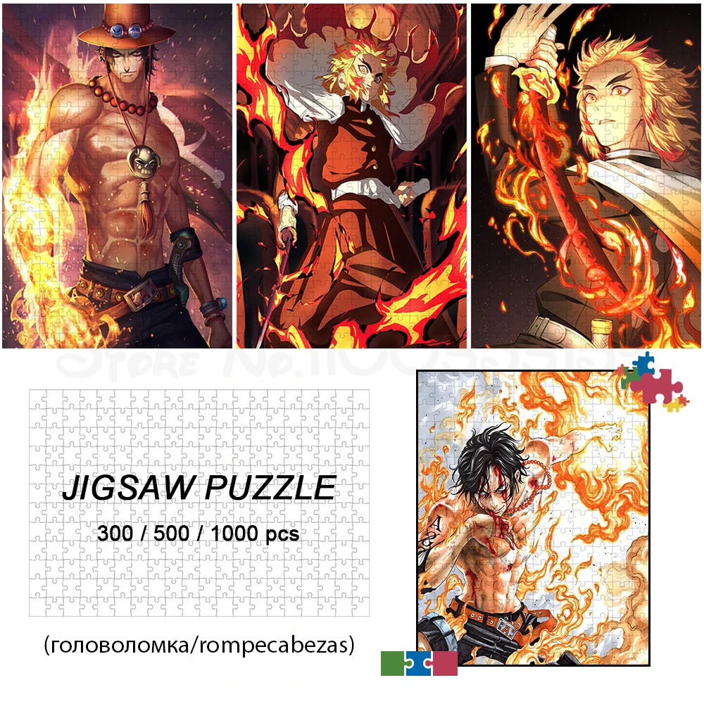 Usopp Puzzle Anime One Piece Jigsaw Puzzles 300/500/1000 Pieces Cartoon Puzzle Board Games Portgasd Ace Games and Puzzle for Kid simba pumbaa and timon jigsaw puzzles the lion king classic anime educational toys sunset and lion jigsaw puzzles board games