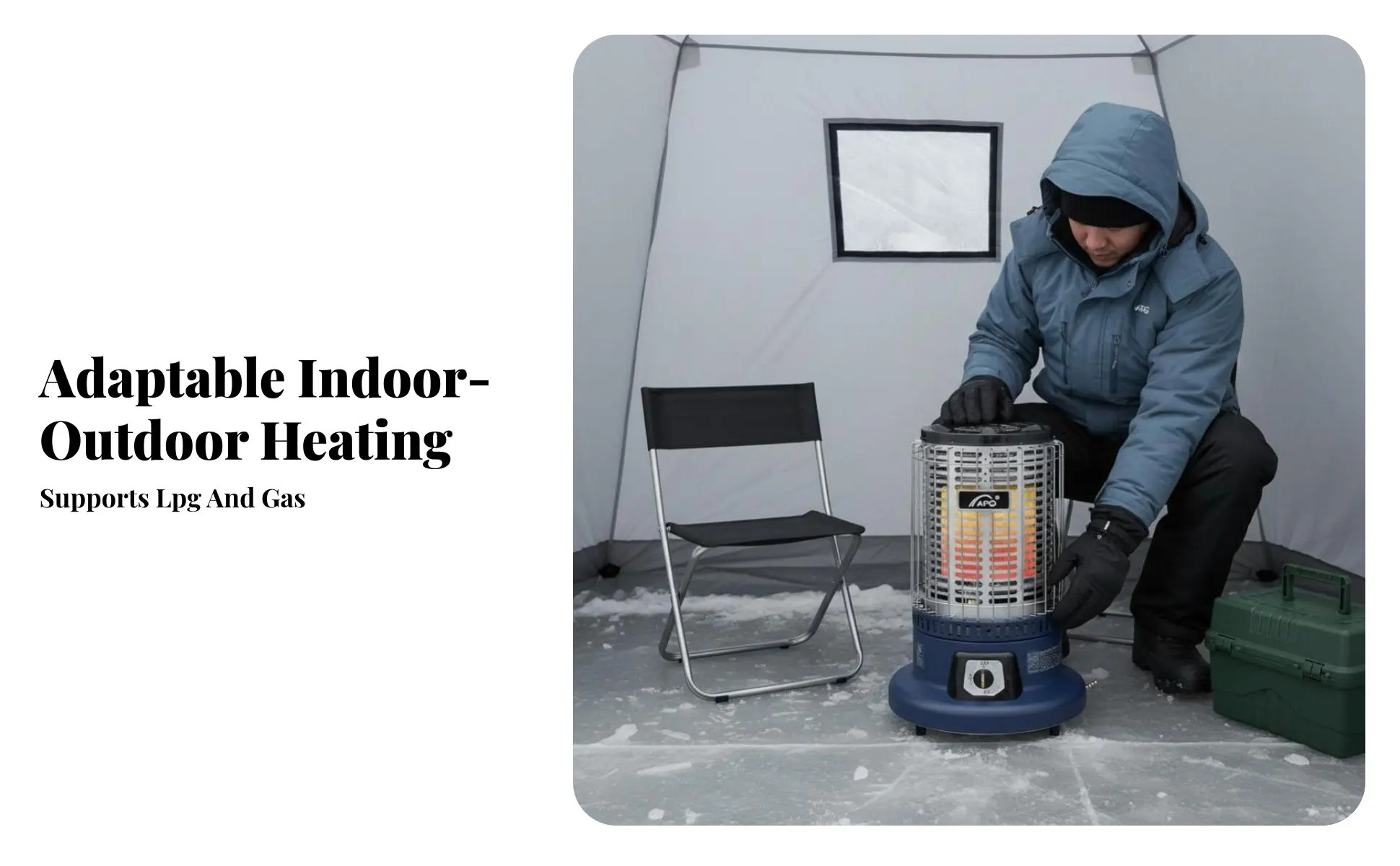 Gas Heater, Outdoor Propane Heating Stove, Indoor Winter Fireplace for Ice Fishing, Multi-Scenario Heater Gas Heater, Outdoor Propane Heating Stove, Indoor Winter Fireplace for Ice Fishing, Multi-Scenario Heater