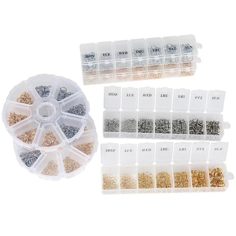 Jewelry Making Kit Set Box Stainless Steel Open Jump Rings Lobster Clasps Earring Hooks For Bracelet Findings Necklace Supplies 3