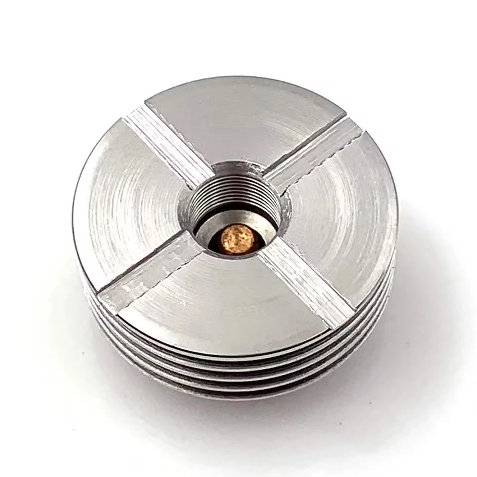 Connector Adapter 1PC 22MM/24MM/25MM Thread Base DIY 510 Stainless Steel Finned Heat Dissipation Heat Sink Deck 4 Colors