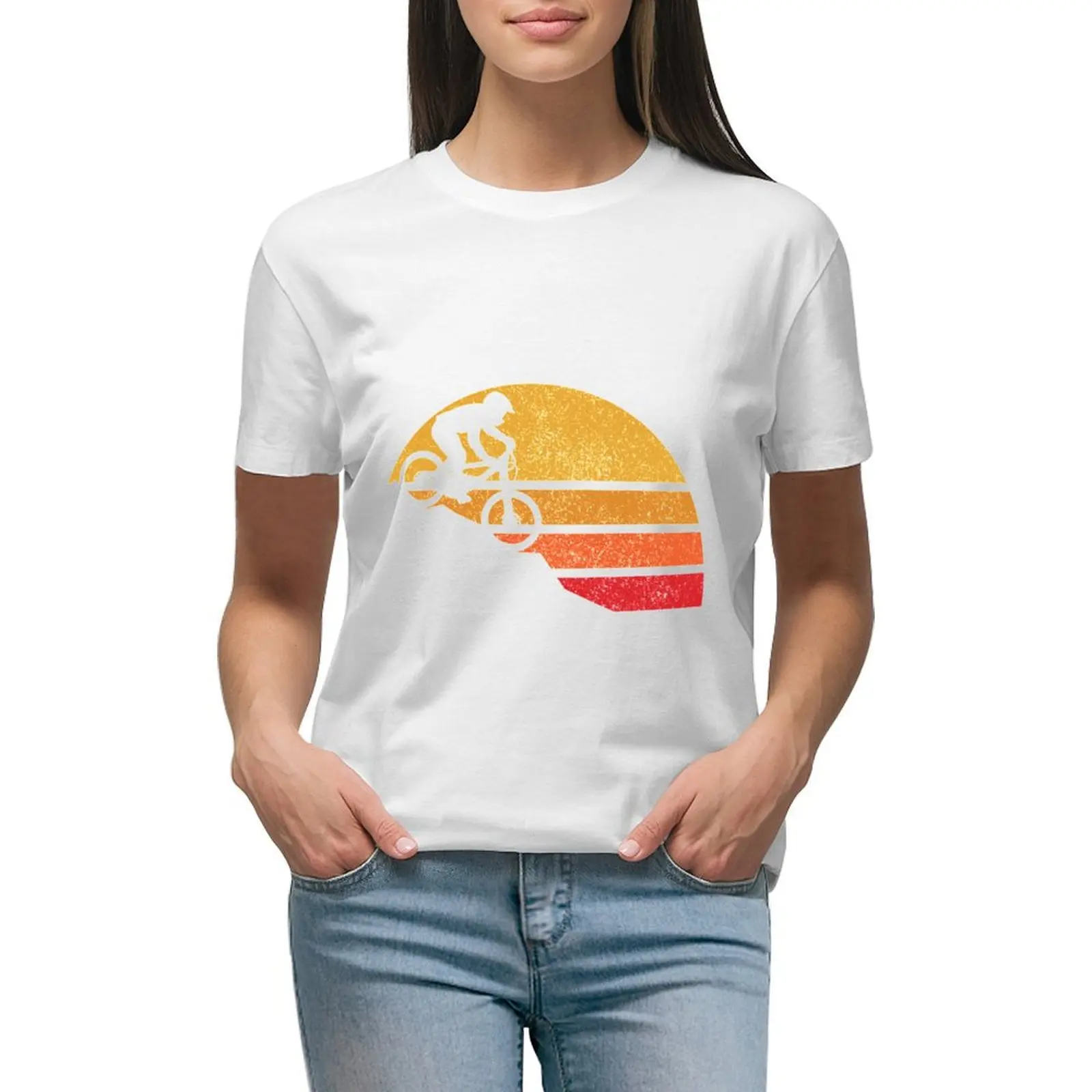 

Mountain Bike Vintage MTB Downhill Biking Cycling Biker Gift T-shirt female cute clothes t-shirts for Women graphic tees funny
