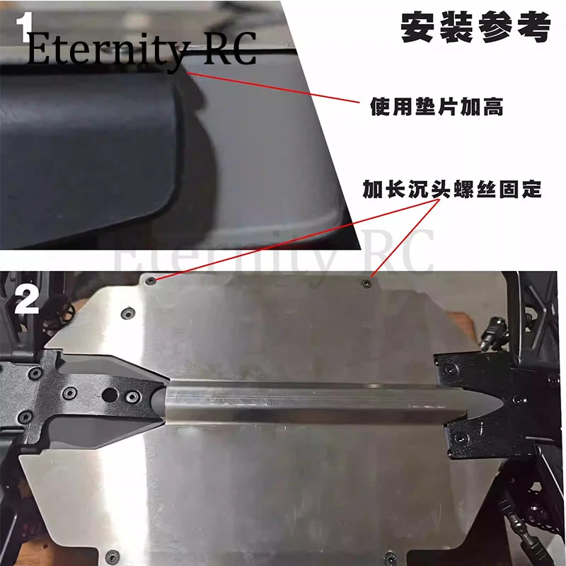 MJX 10208 Stainless Steel Chassis Armor Protector 1/10 RC Car Upgrade Parts Accessories