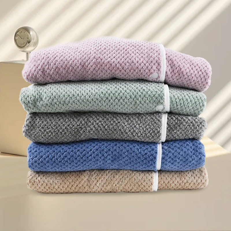 A solid color bath towel with bow decoration, suitable for women's adjustable shower Spa bathrobe, sauna, beach, swimming poo