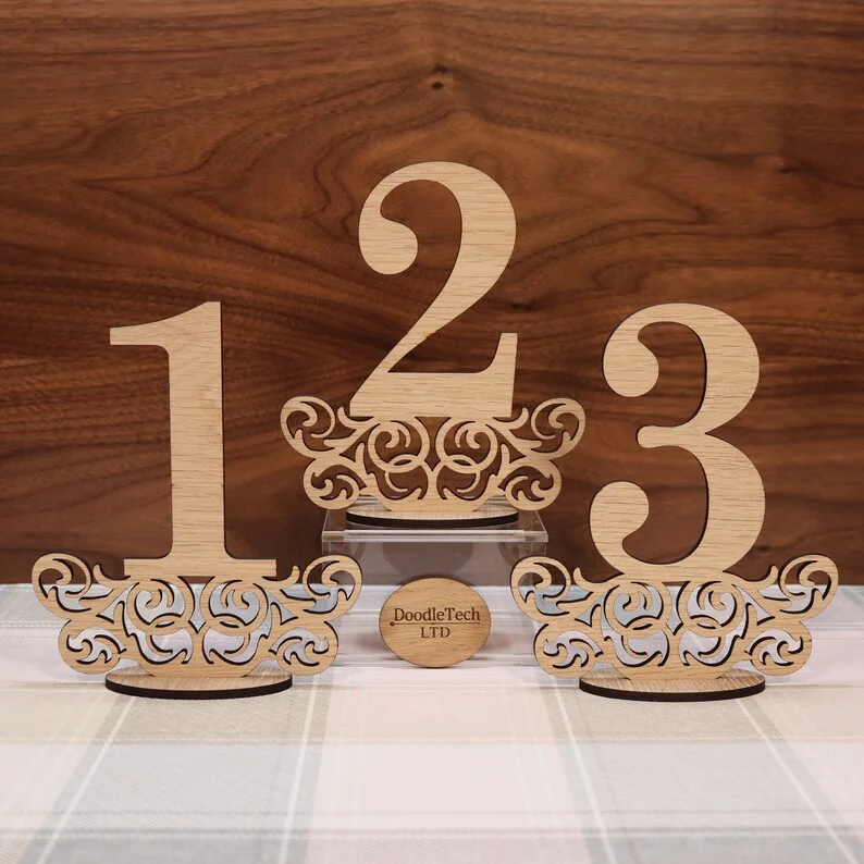 Table Numbers Hexagon Wedding Table Numbers