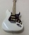 Classic style 6-string electric guitar, retro white body, triple single pickup, red turtle shell shield, support to sample custo