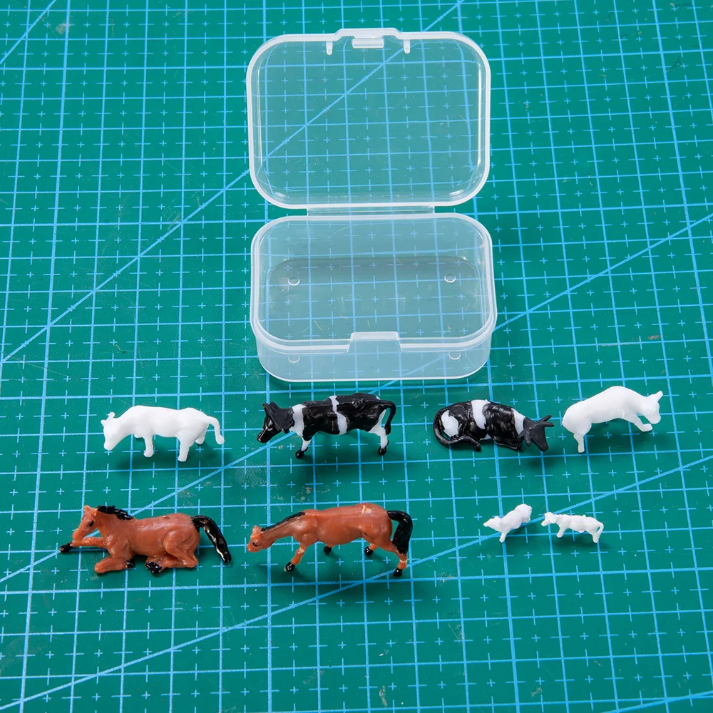 1/87 HO N Scale Model Miniature Green Grass Railway Layout with 8PCS Mini Animals For Building Scene Stree Scene Landscape 5