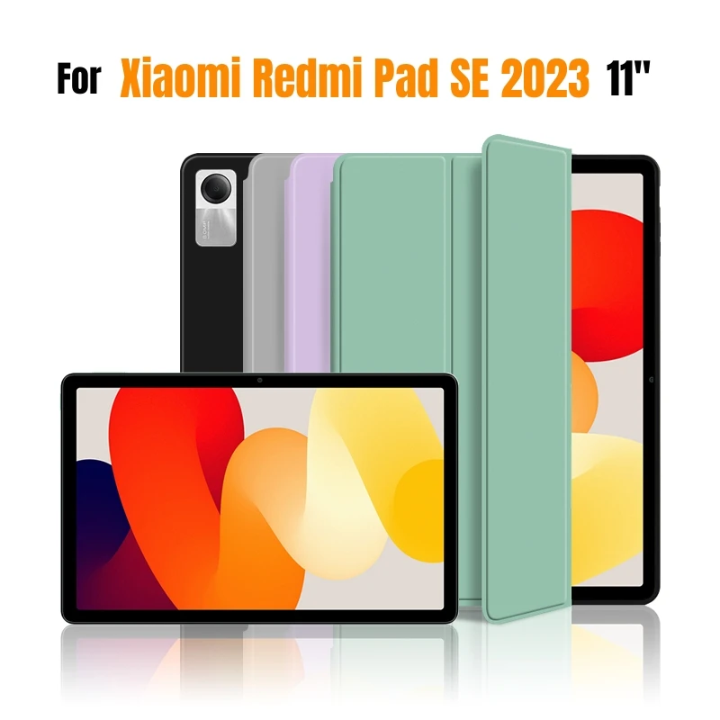 

Чехол для планшета Xiaomi Redmi Pad SE, 2023 дюйма, магнитный трехслойный чехол-подставка для Redmi Pad SE, умный чехол 11 дюймов, защитный чехол