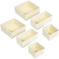 12 Pcs Underwear Storage Box Baby Socks Beige Drawer Organizer Divider Nursery Decor Non-woven Fabric Changing Table Dividers 1