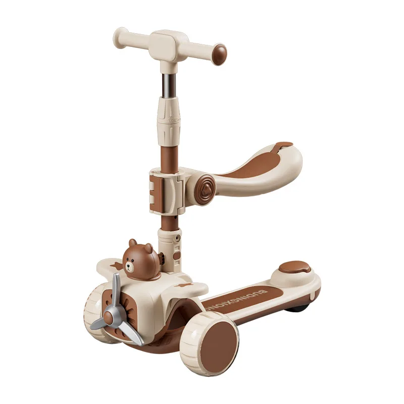 Children Scooter Scooter Children's Scooter 4-in-1 1-7 Year Old Baby Can Push and Slide