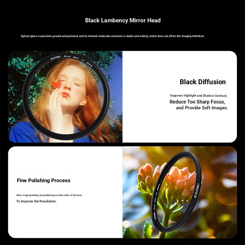 Black Mist 1/4 Soft Camera Lens Filter Collection