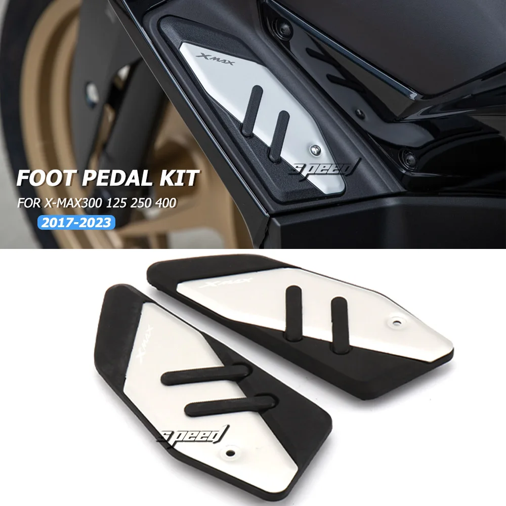 

Motorcycle For YAMAHA XMAX 400 300 250 125 Pedal Non-slip Foot Pad Pedal aluminum+rubber X-MAX125 X-MAX250 X-MAX300 X-MAX400