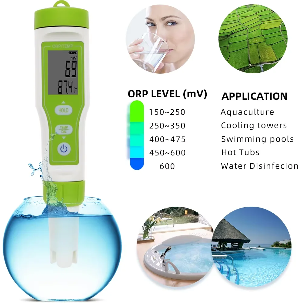 ORP-100 Digital ORP Meter Redox Tester Water Purity Analyser