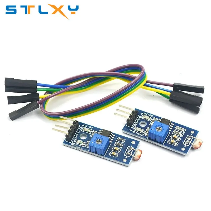 Photosensitive brightness resistance sensor module Light intensity detect 3/4pin DuPont line For Arduino