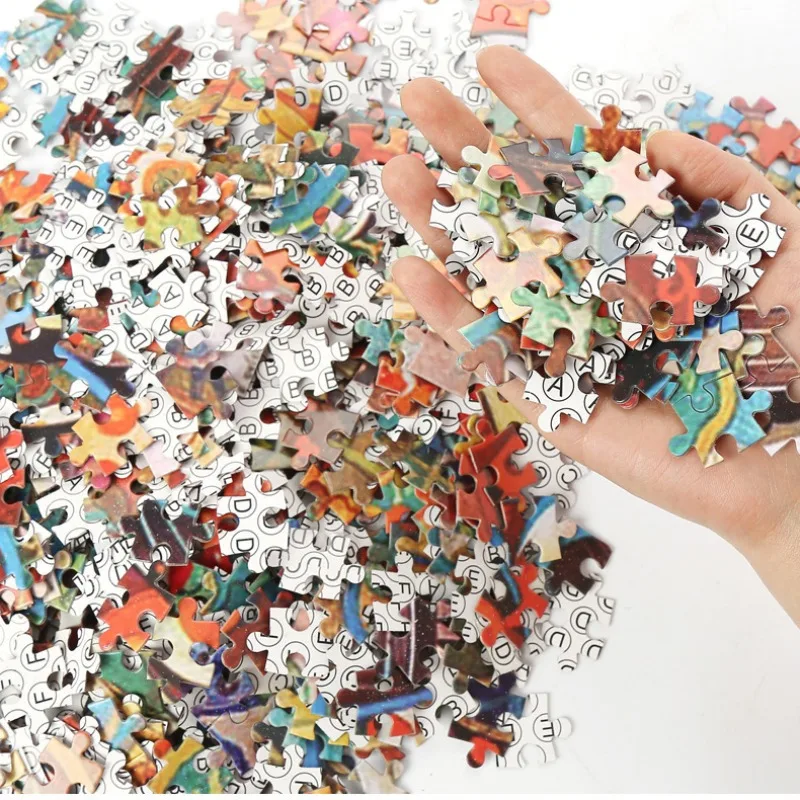 75*50cm Adult Paper Jigsaw Puzzle 1000PCS Sakura Avenue Adult Stress Relief Children Educational Entertainment Christmas Gift 4