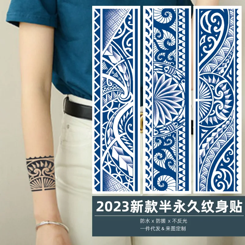 Waterproof Temporary Tattoo Dragon Fake Tattoo Man Neck Festival Accessories Women Arms Sticker Henna Art Tatuajes Semi-Permanen genipin herbal waterproof temporary tattoo sticker juice lasting ink henna moon planet bear fake tatoo semi permanent body art