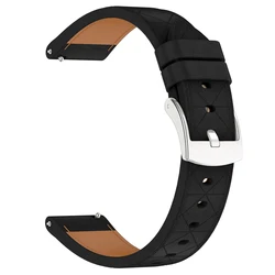 Elegant 18mm Leather Watch Band - Premium Strap for 18mm Universal (Black)