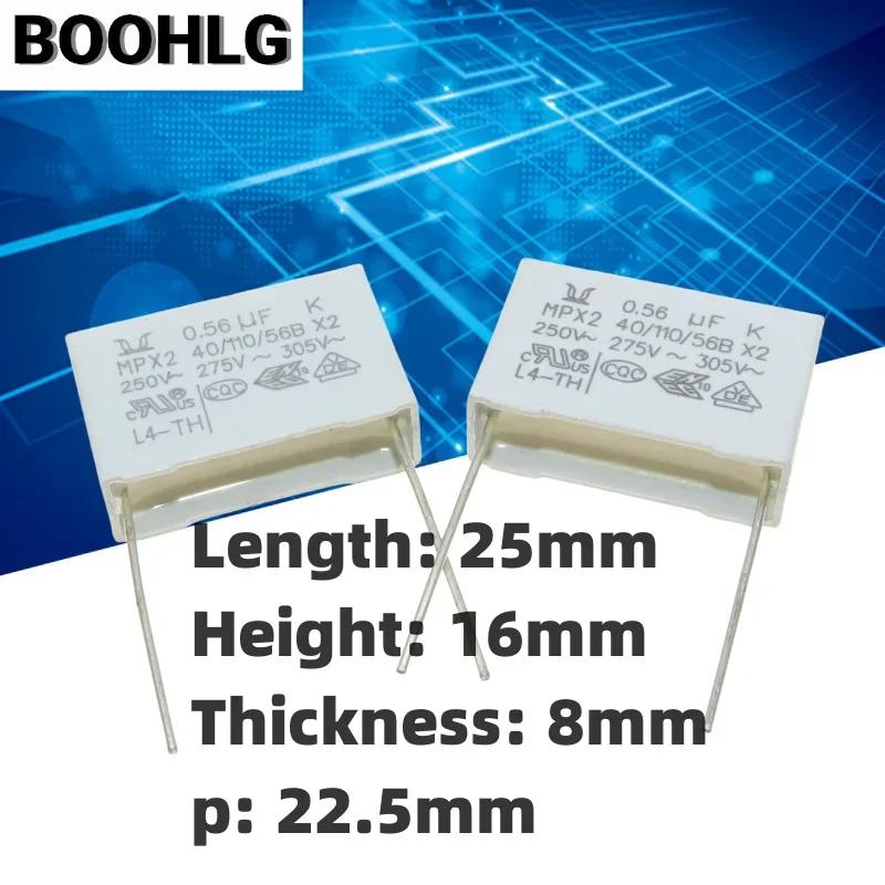 

20 шт., конденсатор защитной пленки Europtronic MKP 0,56 uf 564 560nf 275v 305v