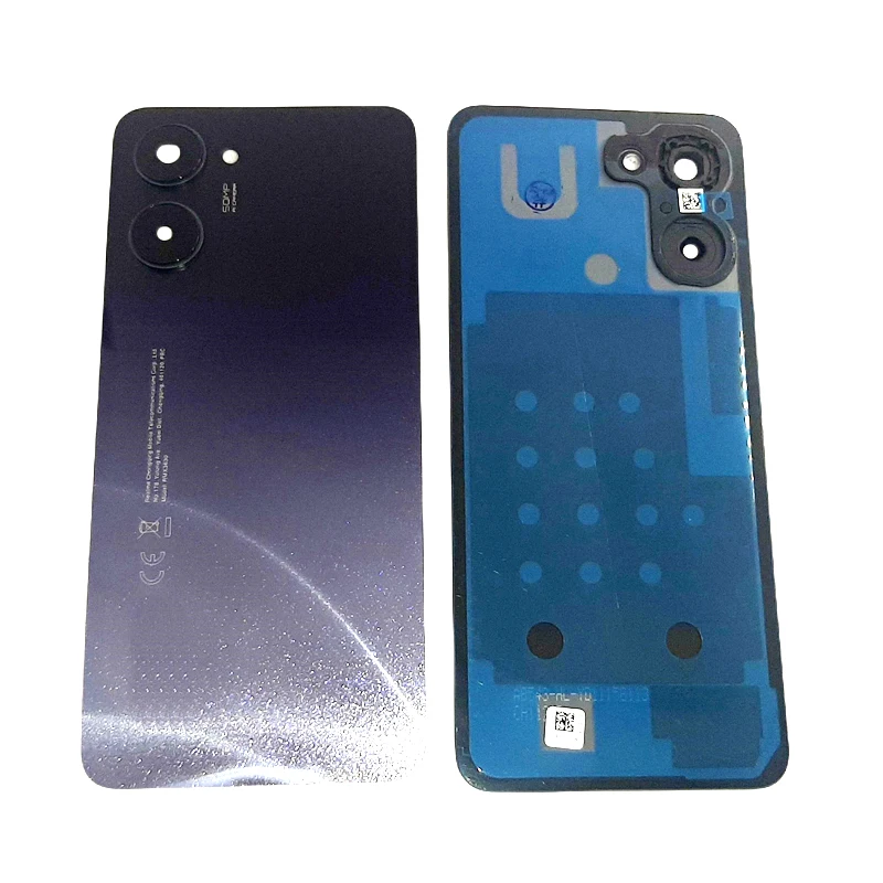 후면 배터리 커버 하우징 문짝, Realme 10 4G 후면 커버 섀시, 카메라 렌즈 및 접착 수리 부품 포함