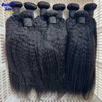 30 32 40 pouces brésilien crépus droite cheveux humains paquets Remy Extensions de cheveux humains 1/3/4 pièces trames de cheveux Yaki droite cheveux humains 4