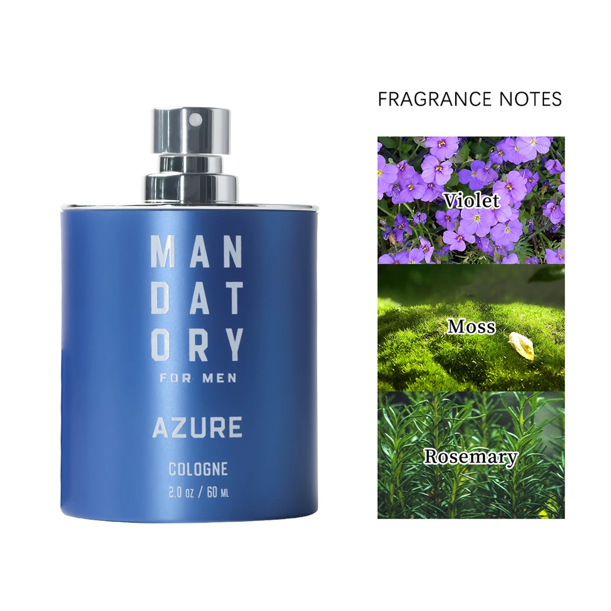MANDATORY Men's Fragrance Set Gifts Cologne Spray 2.0 Oz Body Wash 14 Oz Shower Gel 1 Pc Hair Scalp Massager Brush 3pcs Gift Set