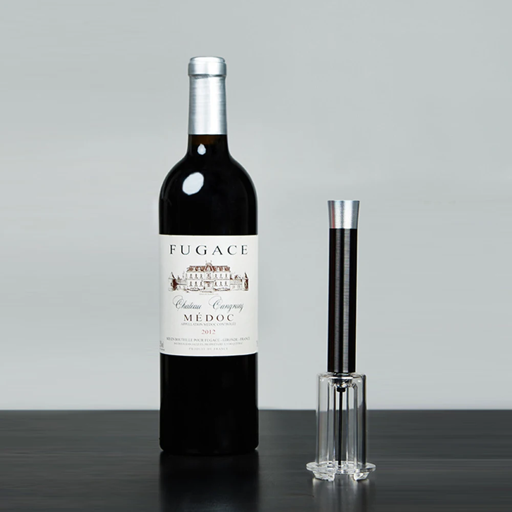 Bar Accessories Stainless Steel Pin Air Pump Wine Bottle Opener Easy Cork Remover Safe Portable Air Pressure Wine Corkscrew