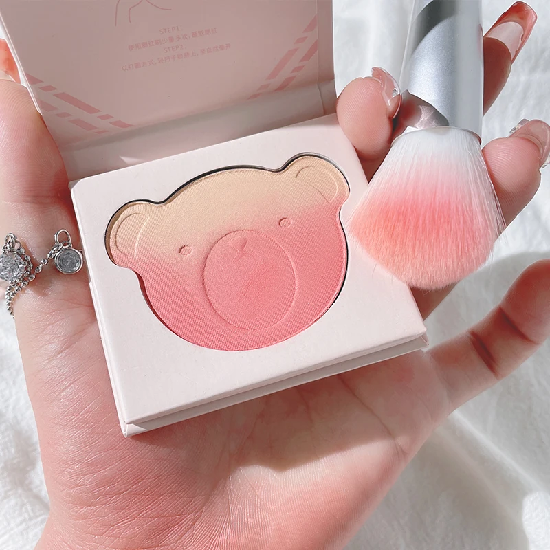 

Lovely Bear Natural Matte Blusher Smooth Powder Pink Blush Long Lasting Waterproof Easy to wear Pigmented Cheek Makeup Cosmetics