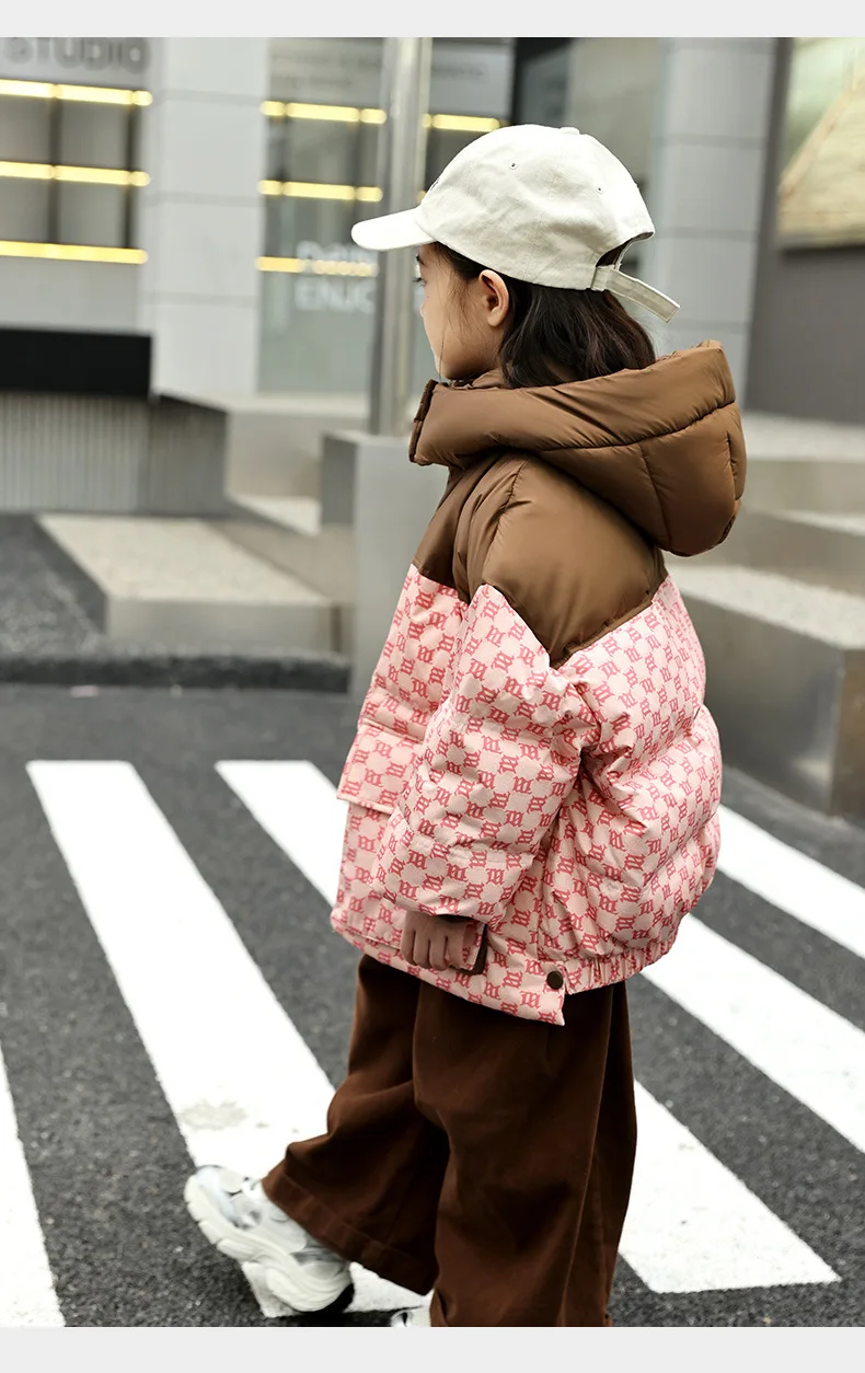 OLEKID 2025, Winter-Daunenjacke für Mädchen mit Kapuze, dick, warm, für Kinder, Mädchen, Daunenjacke, Mantel, 3–10 Jahre, Kinder, Mädchen, Parkas, Outfit – Detail 11
