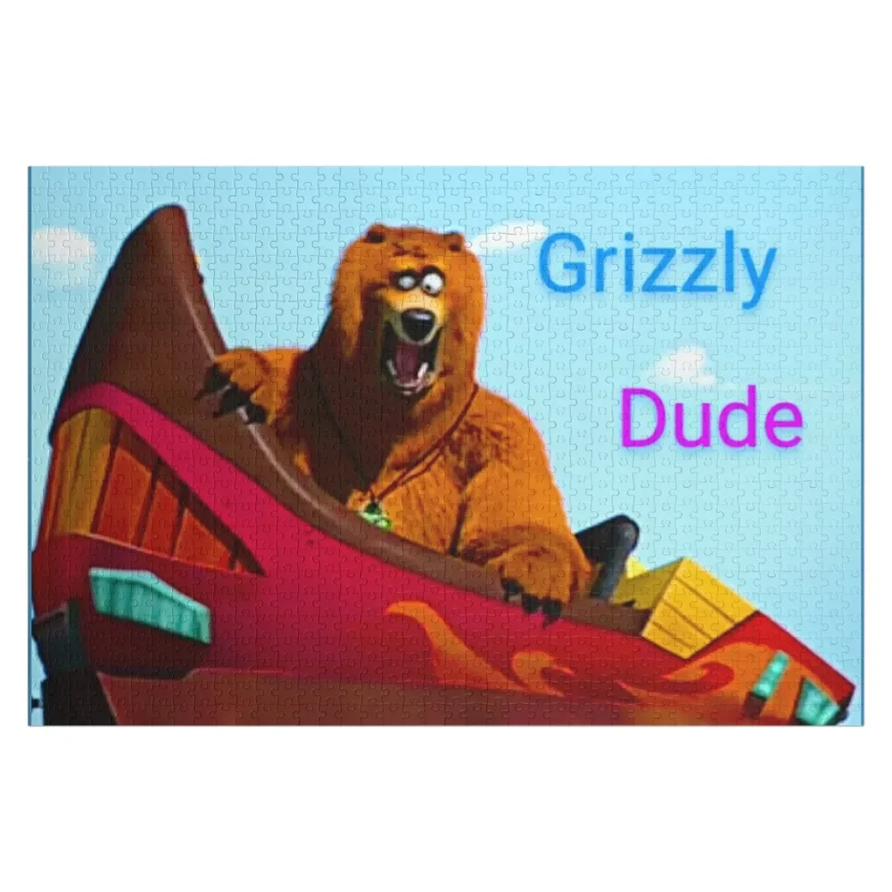 GrIzzy and LEMMINGS - Grizzy Dude Jigsaw Puzzle Customizable Gift Custom Wooden Gift Puzzle