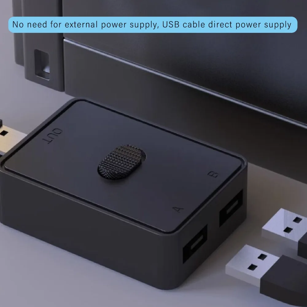 휴대용 2 in 1 아웃/ 1 in 2 아웃 USB 3.0 스위치 플러그 앤 플레이 고속 USB 스위치 선택기 양방향 USB 스위치 스캐너
