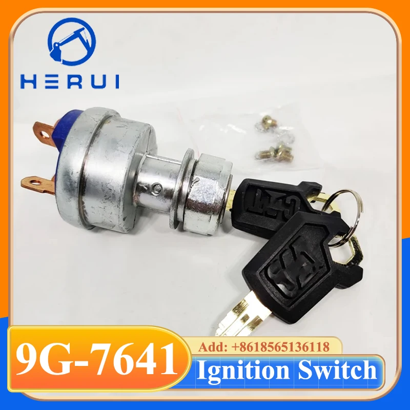 

for Caterpillar CAT E320C Excavator Parts 4 Lines Ignition Switch 9G-7641 9G7641 Ignition Switch with CAT Key