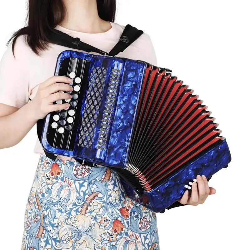 

1Pc 22 Key Accordion Professional Accordion Student Beginner Stage Performance Musical Instrument Accordion