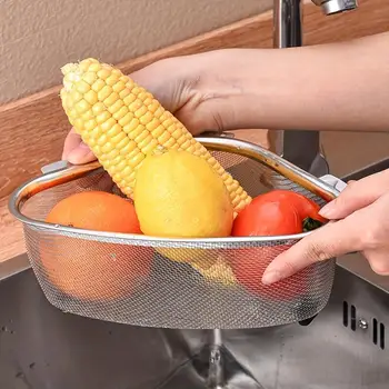 Stainless Steel Sink Strainer Basket Leak-proof, Mesh Storage for Produce, Easy to Clean, Corrosion Resistant & Durable. 2