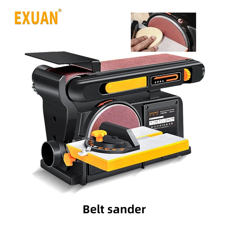 

220V High-Power Abrasive Belt Sanding Machine Sandpaper Polishing Machine 0-45° Angle Adjustable Electric Woodworking Sander