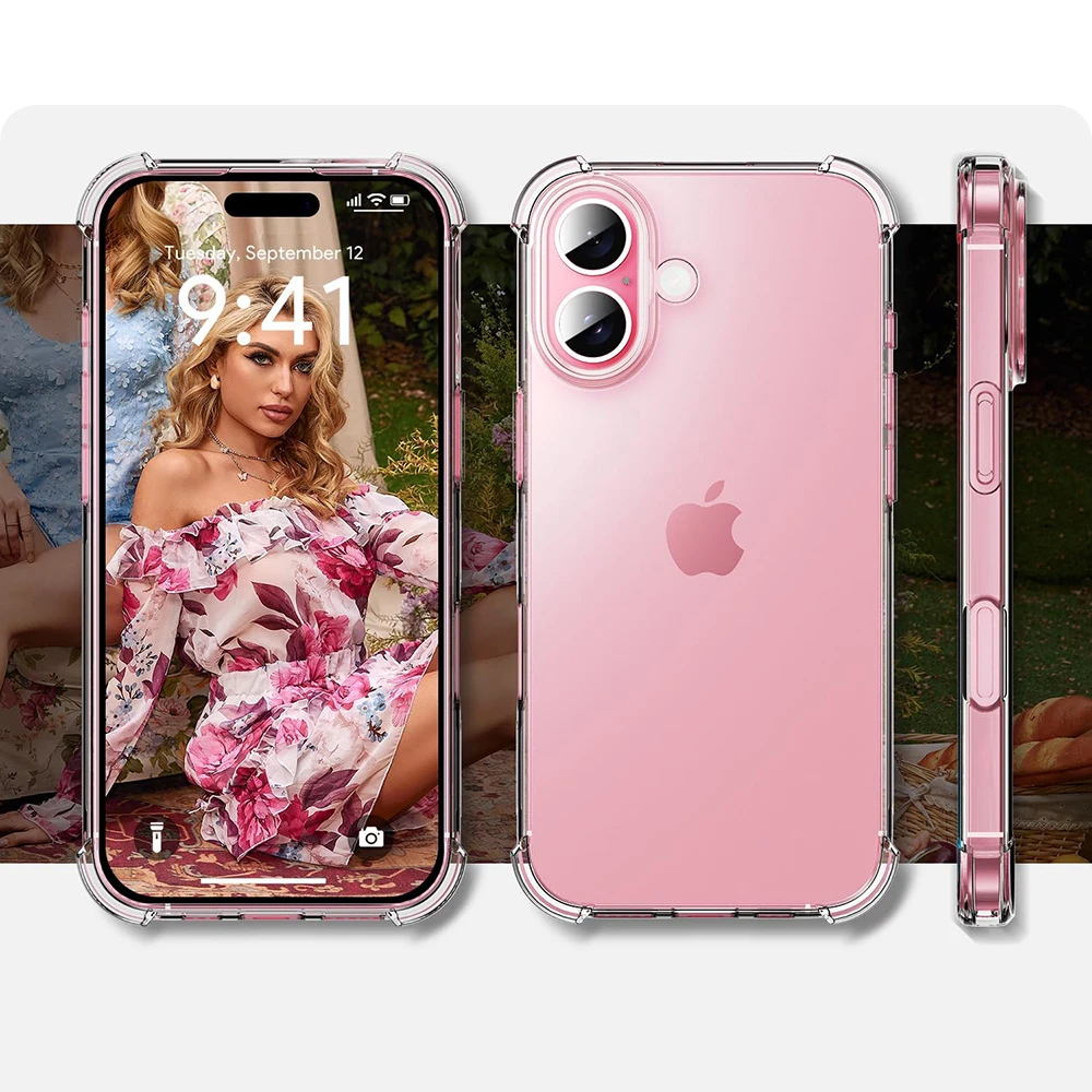 Shockproof Silicone Soft Case - Ultra Thin Clear Back Cover & Slim Shell