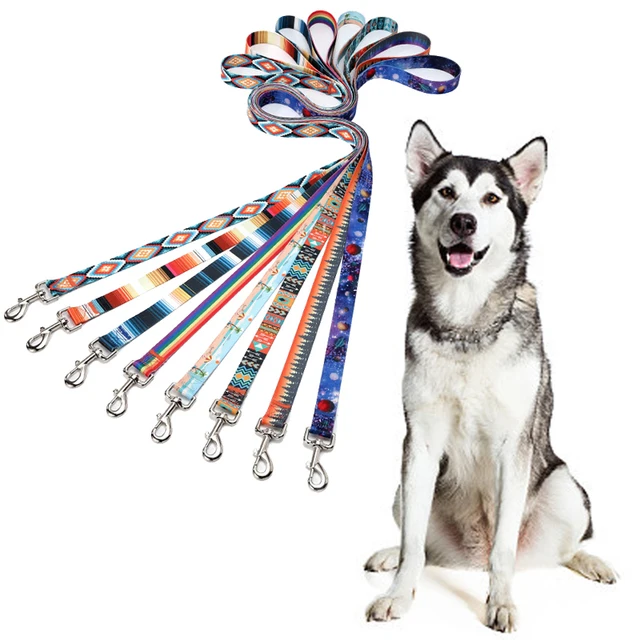 Pet Accessories Dog Traction rope Ethnic Style Striped Forest Pattern Collar Leash Traction rope Cat Harnesses Leads Dog leash
