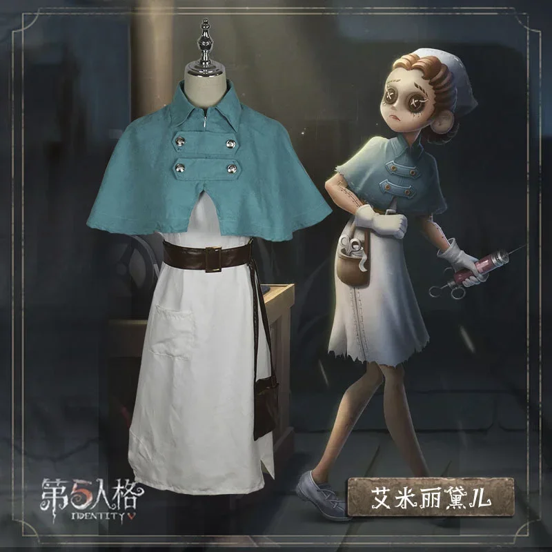 Game Identity V Costume Cosplay Doctor Nurse Emily Dale Quinta Personalità Costume Girl Dotor Dress Halloween Cosplay Women Dress