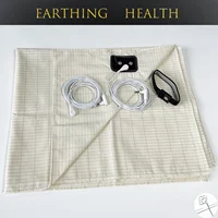 Earthing Plain Bedsheet with Conductive Silver Fiber Antistatic Health Protection Sheet Grounded Release Static 1