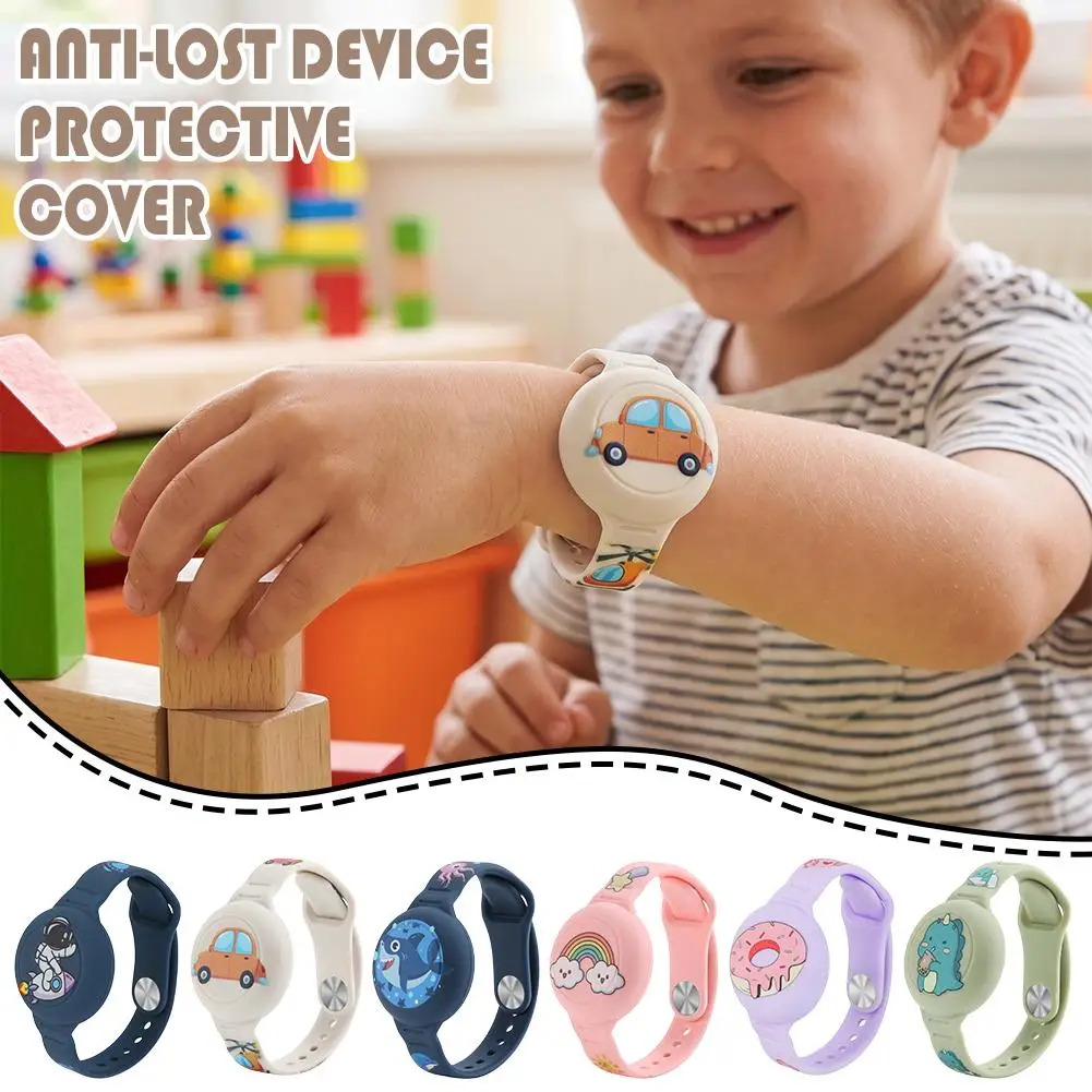 Kids' AirTag Bracelet Holder - Soft Silicone Wristband with Secure Pin, Lightweight Design