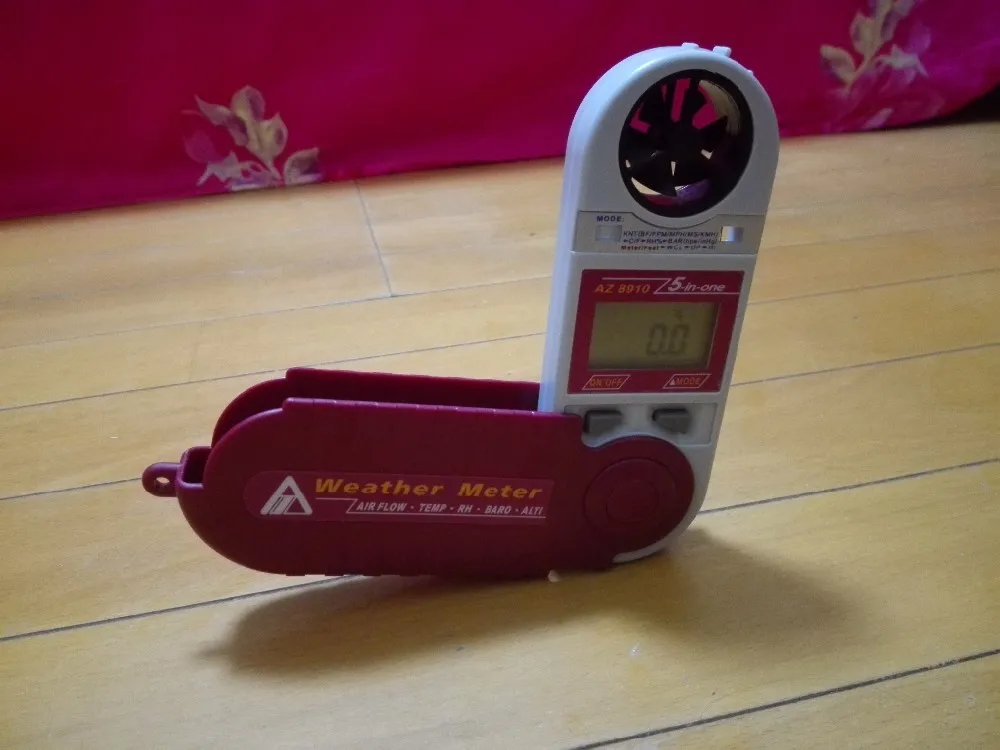 AZ-8910 Digital 5-in-1 Anemometer Wind Speed Temperature Humidity Atmospheric Pressure Dew Point Weather Meter detail image 2