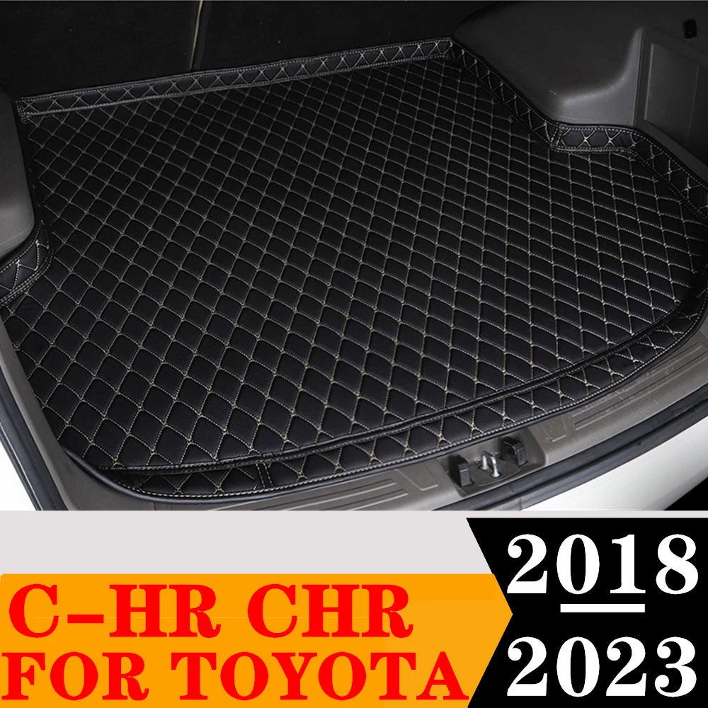 

Sinjayer Car Trunk Mat ALL Weather Auto Tail Boot Luggage Pad Carpet High Side Cargo Liner Fit For Toyota C-HR CHR 2018 19-2023