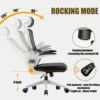 Mesh Office Chair High Back Ergonomic Desk Chair with Lumbar Support and Flip up Armrest Adjustable Headrest for Black Home 5