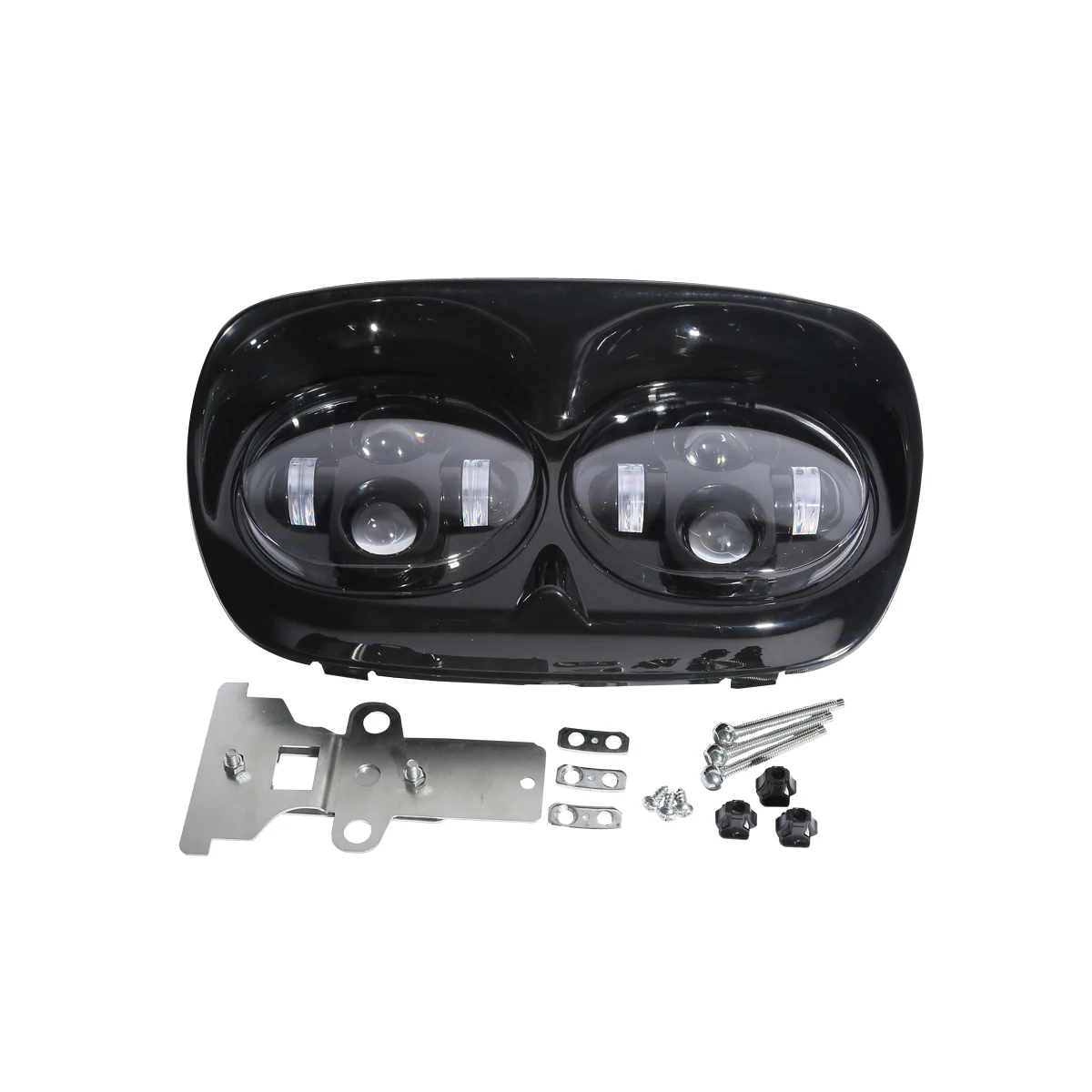 

Motorcycle 80W Hi/Lo Beam Dual LED Headlight For Harley Road Glide 1998-2013
