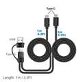 A C to 2x USB C-1m